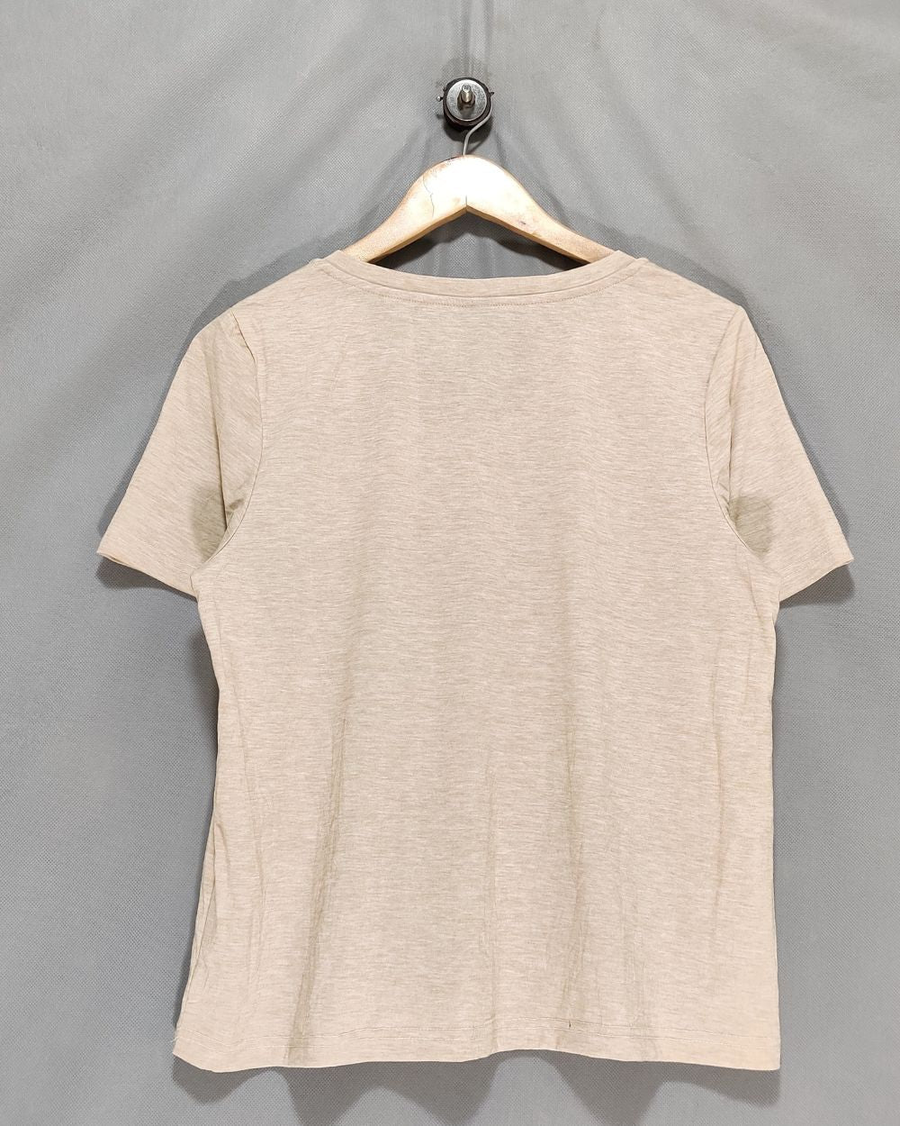 Shein Cream Cotton T Shirt For Women Medium