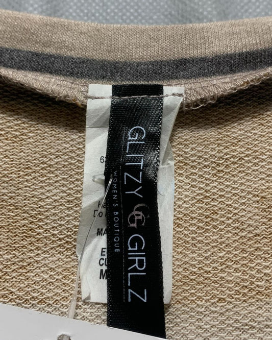 Glitzy Girlz Brown Sweatshirt For Women Medium