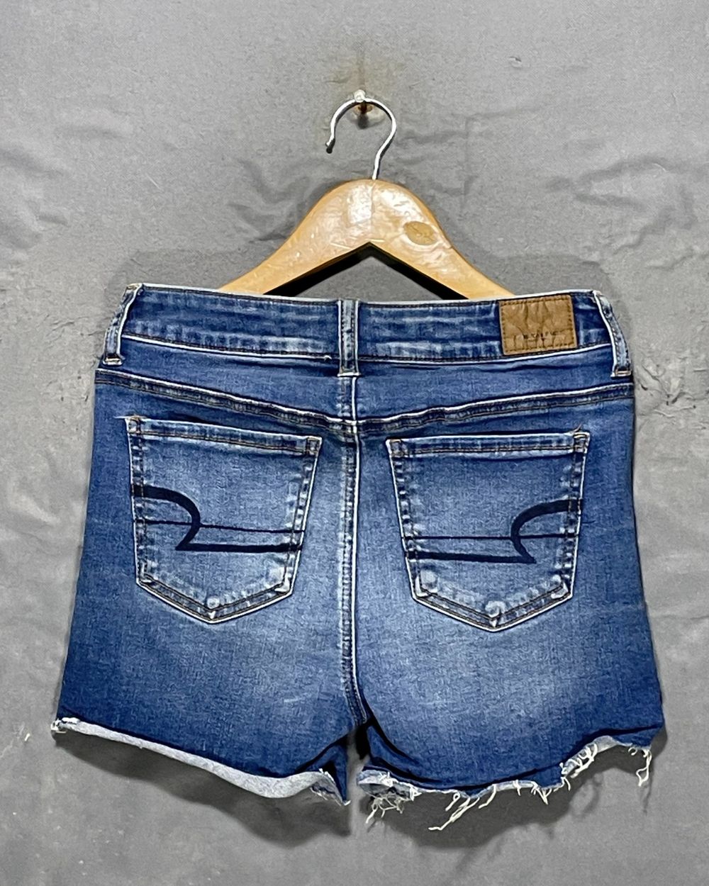 American Eagle Blue Cotton Short For Women Small