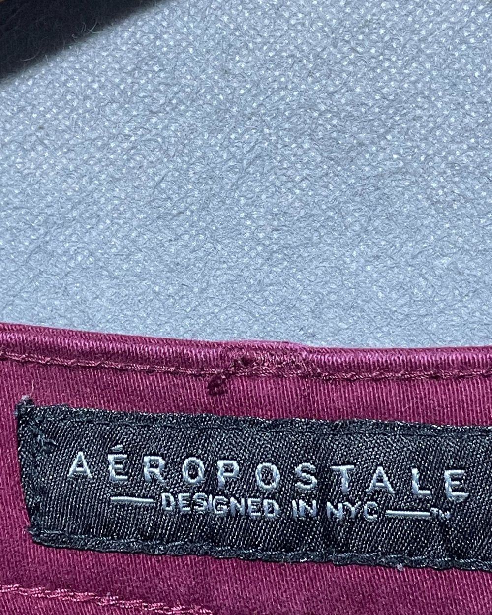 Aeropostale Maroon Jeans Short For Women Small