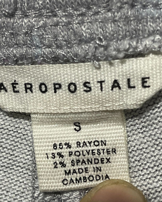 Aeropostale Gray Cotton Short For Women Medium