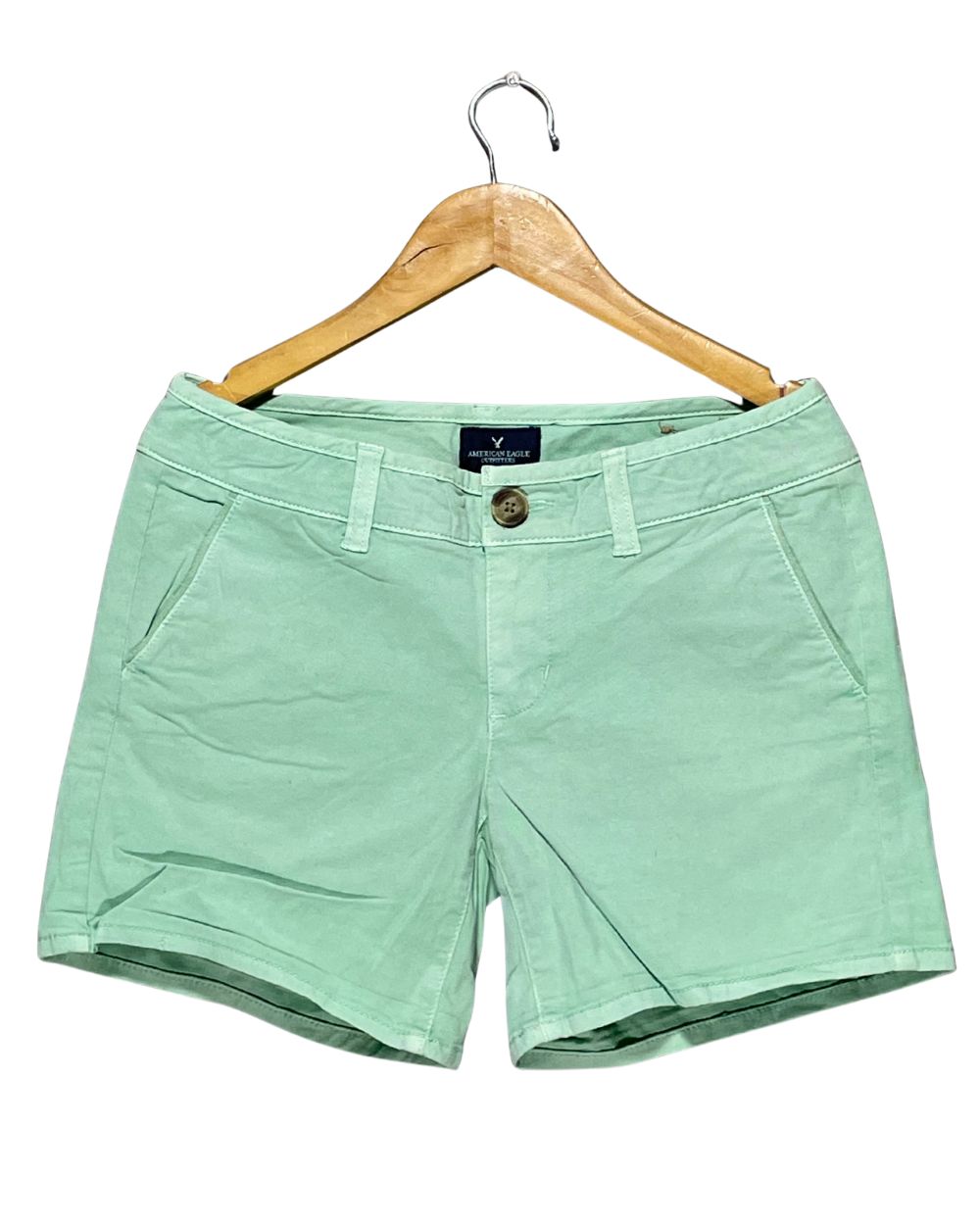 American Eagle Green Jeans Short For Women Medium