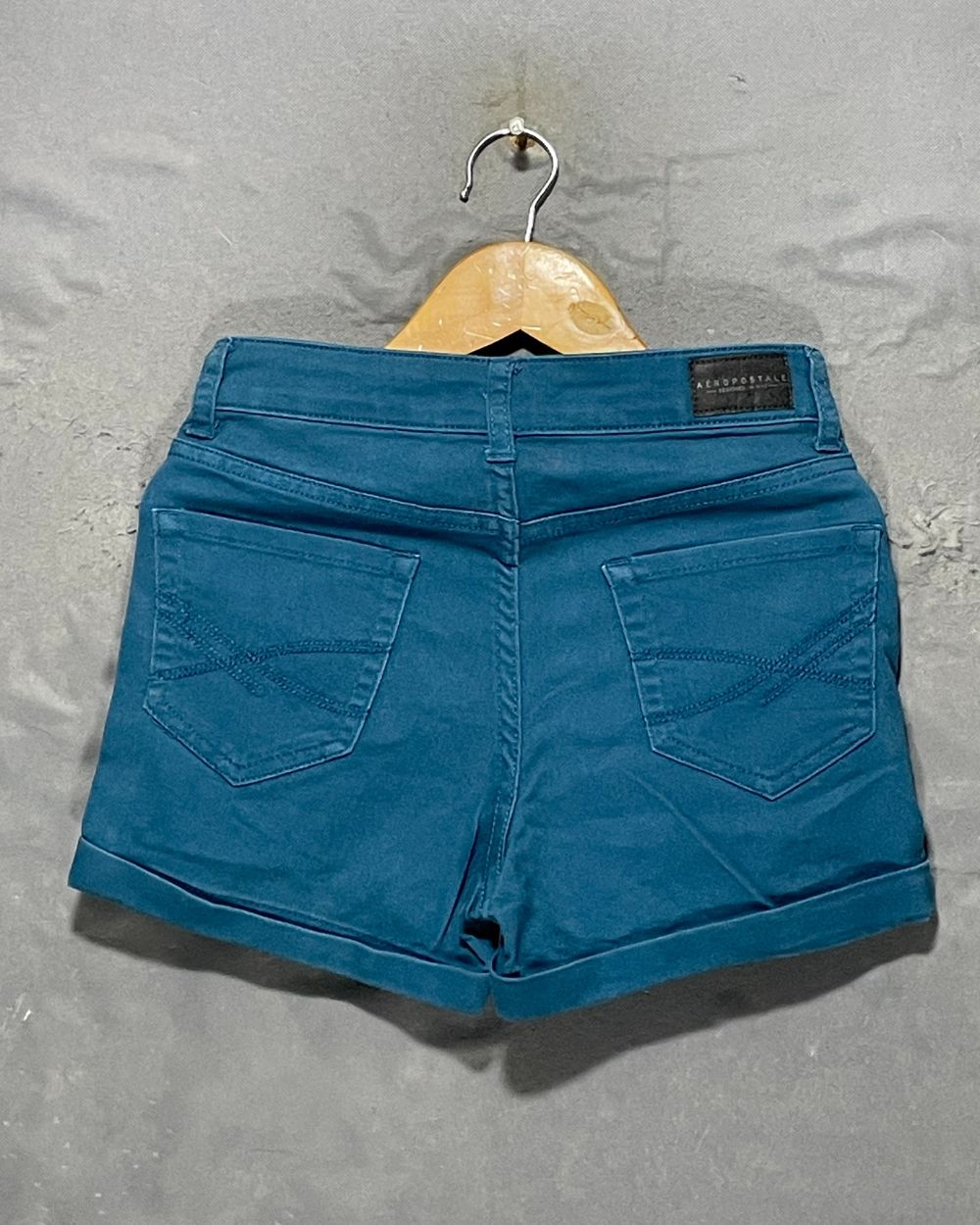 Aeropostale Green Jeans Short For Women Small