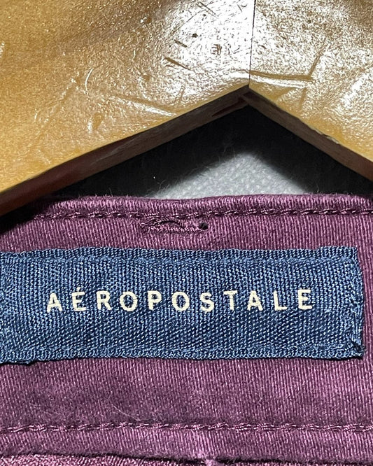Aeropostale Maroon Jeans Short For Women Medium