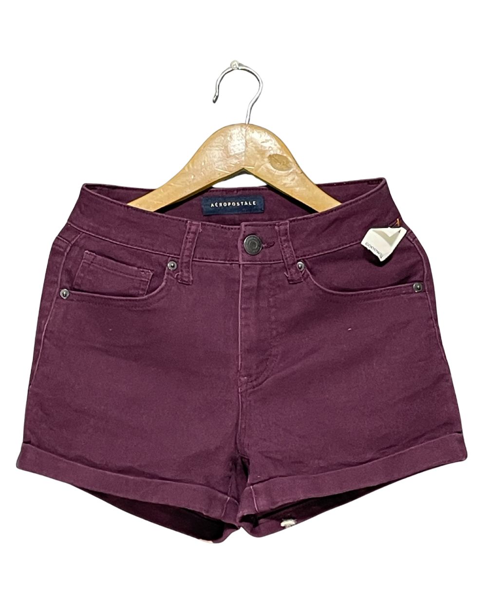 Aeropostale Maroon Jeans Short For Women Medium