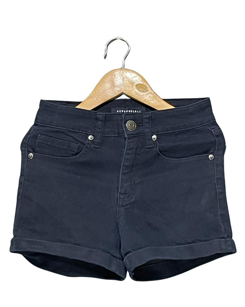 Aeropostale Black Jeans Short For Women Medium