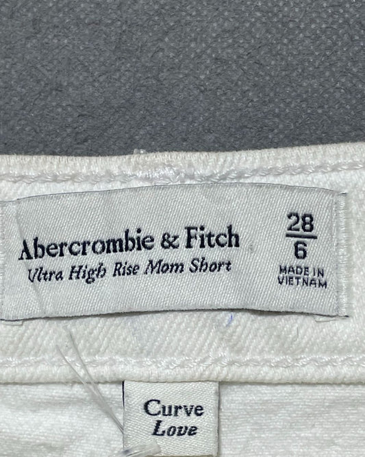 Abercrombie & Fitch White Jeans Short For Women Small