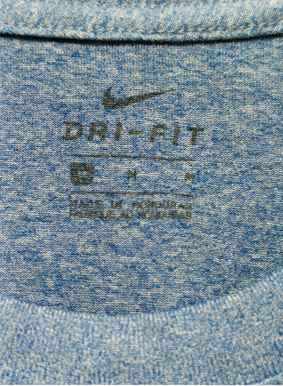 Nike Blue Cotton T Shirt For Women M