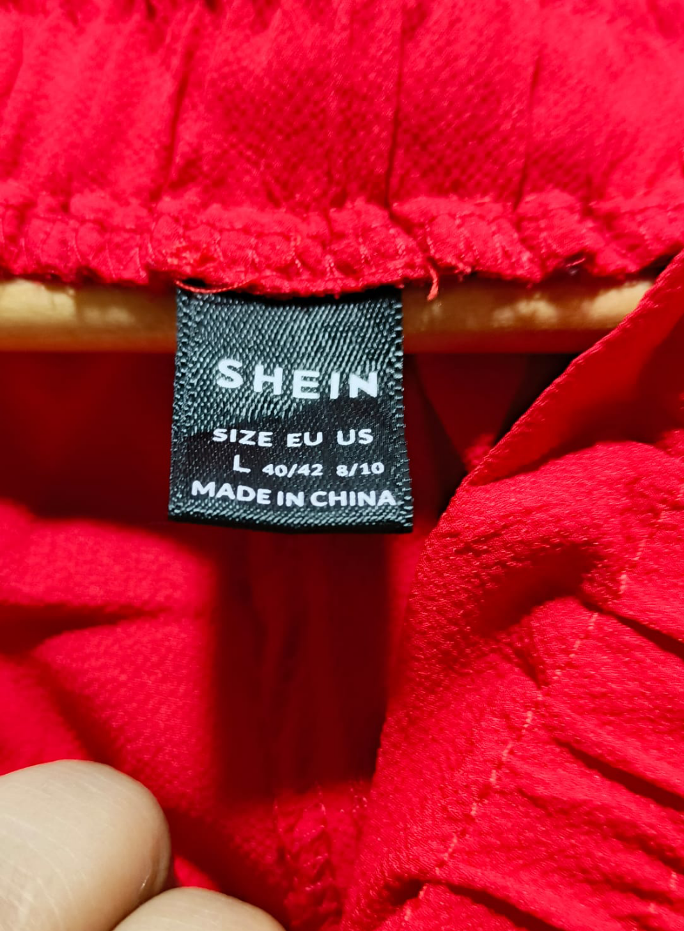 Shein Colour Red For Women Shaffon Plazo Size L