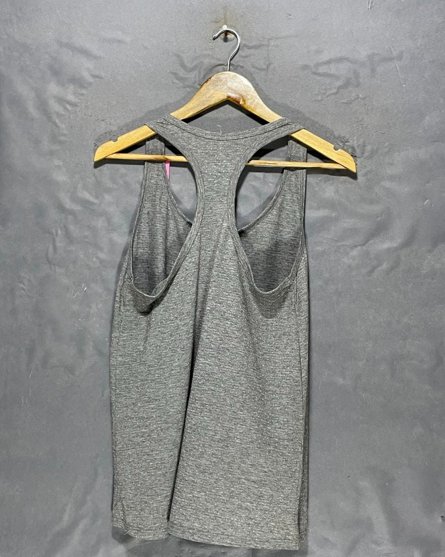 Athletic Works Gray Cotton Vest T Shirt For Women M