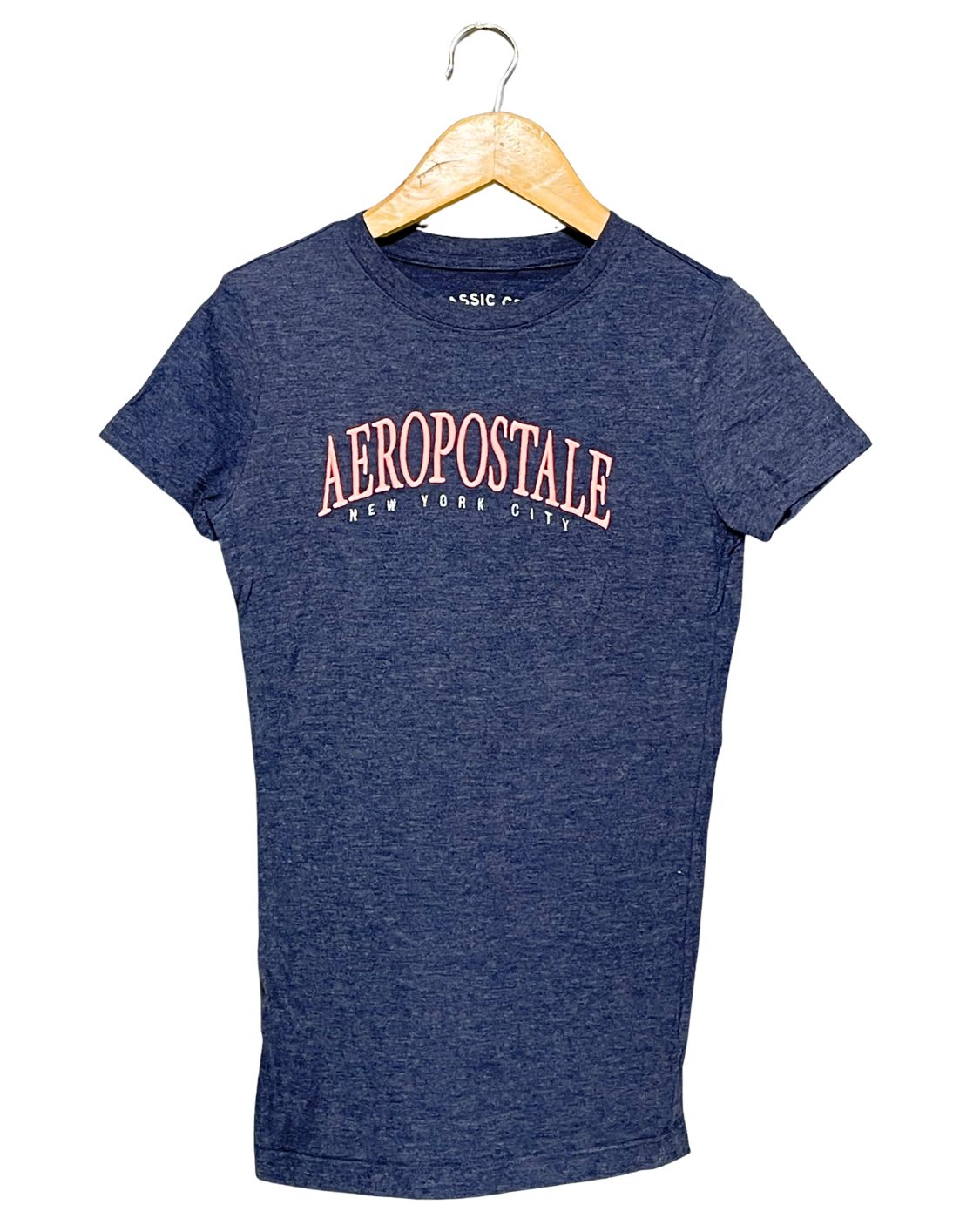 Aeropostale Gray Cotton T Shirt For Women XS