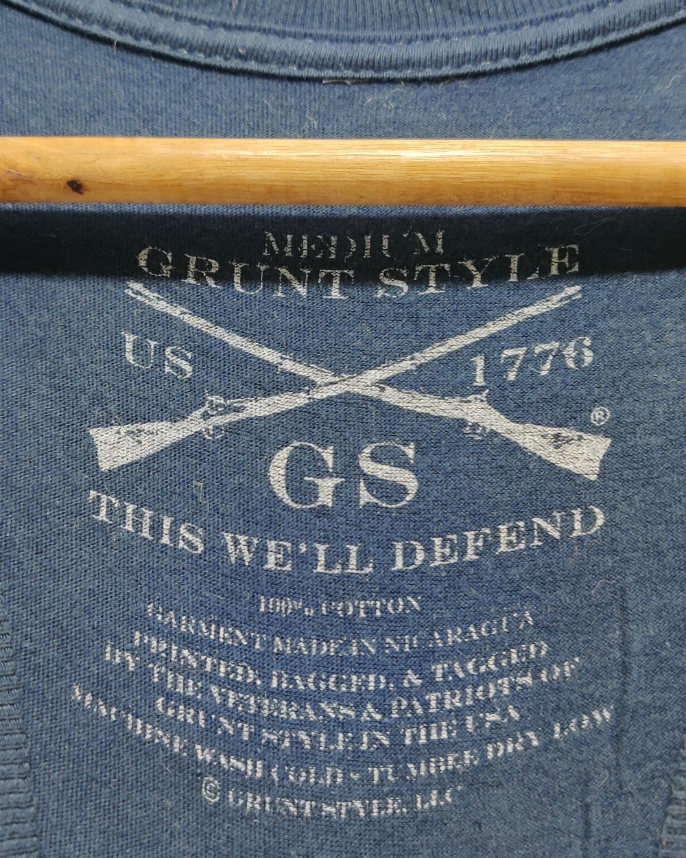 Grunt Style Blue Cotton T Shirt For Women S