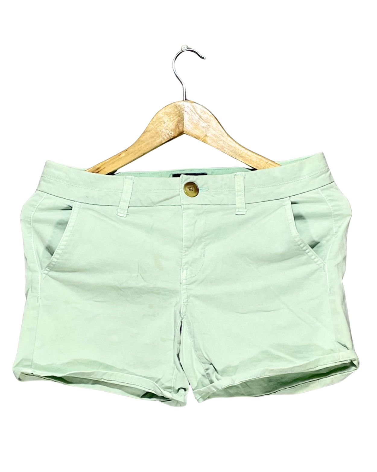 American Eagle Green Jeans Short For Women Large