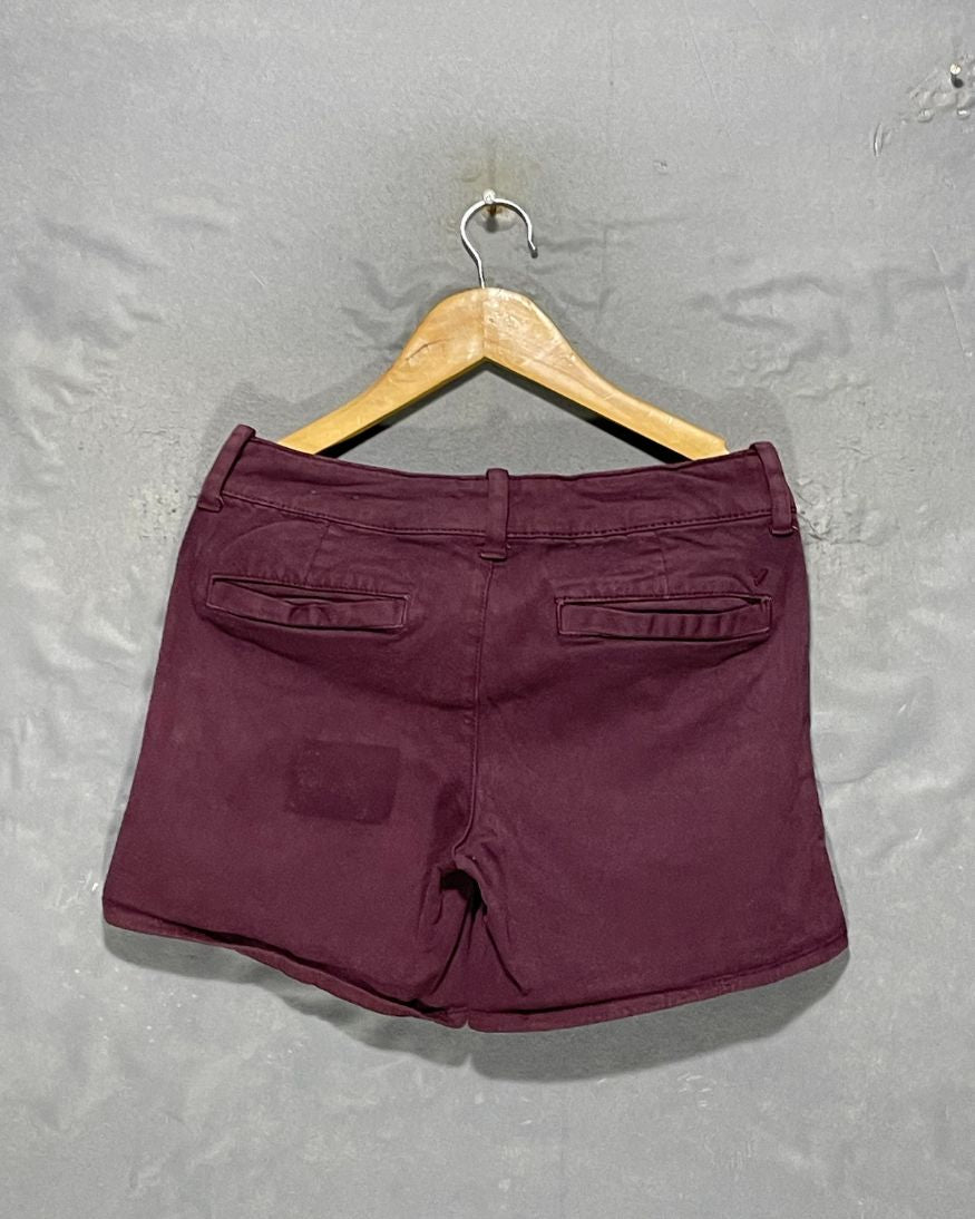American Eagle Maroon Jeans Short For Women M