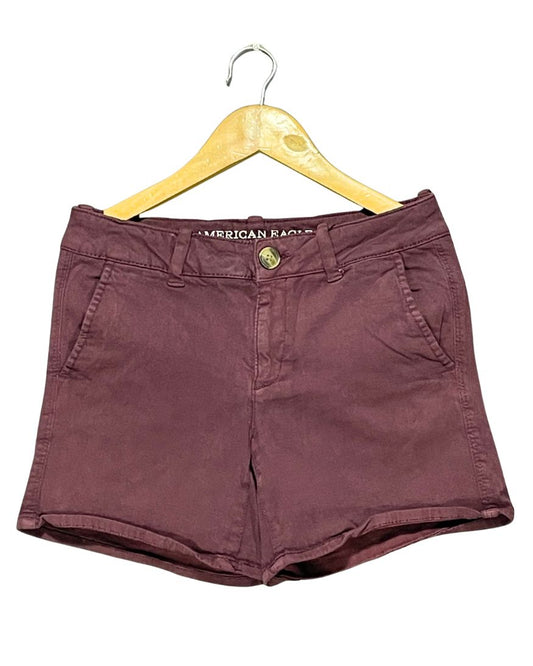 American Eagle Maroon Jeans Short For Women M