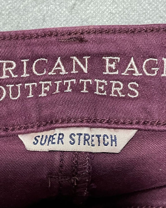 American Eagle Maroon Jeans Short For Women Large