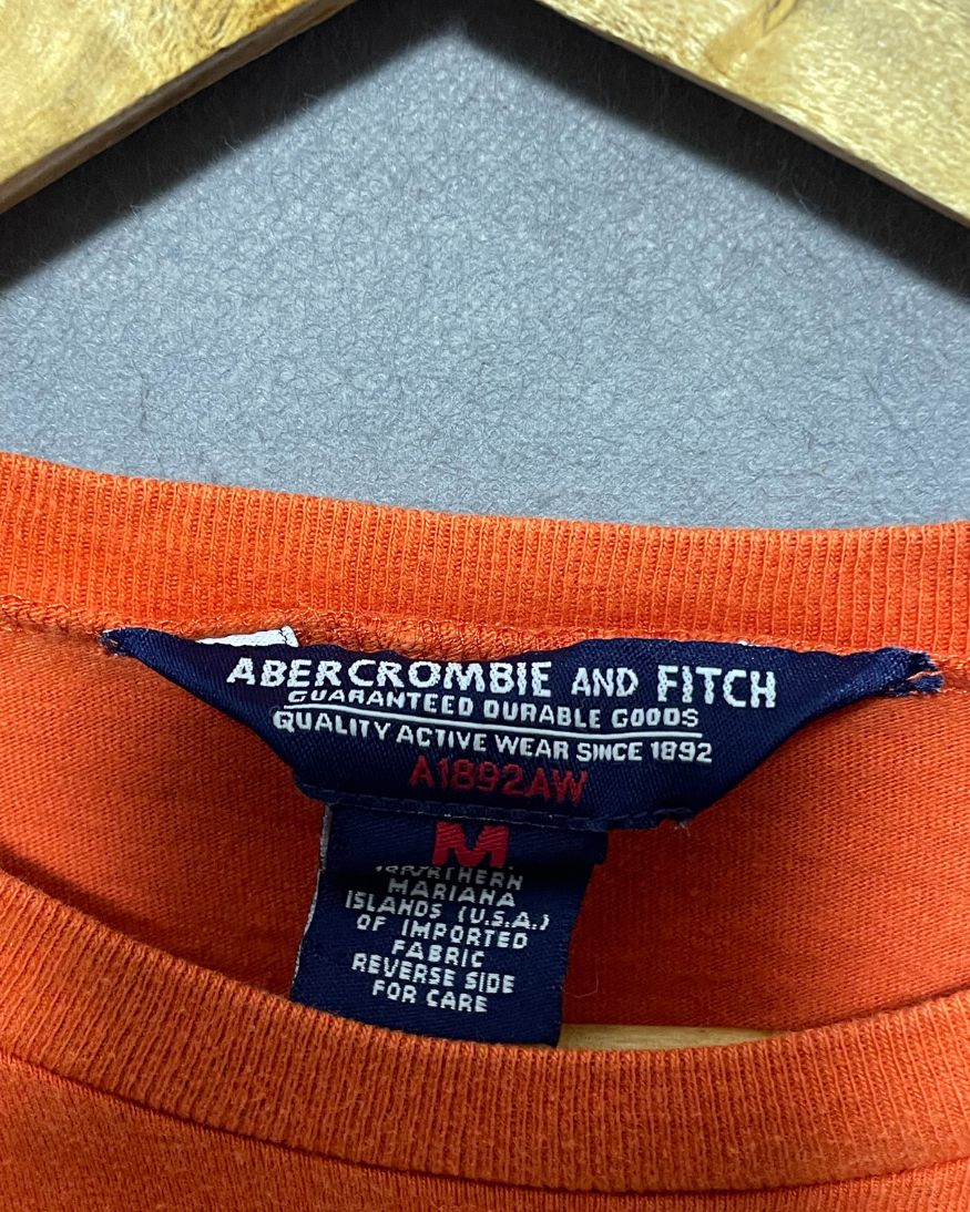 Abercrombie Orange Cotton T Shirt For Women M