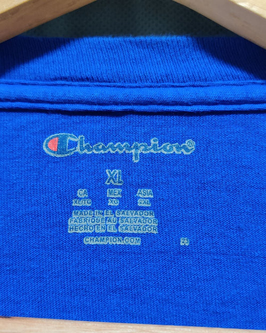 Champion Blue T Shirt For Women XL