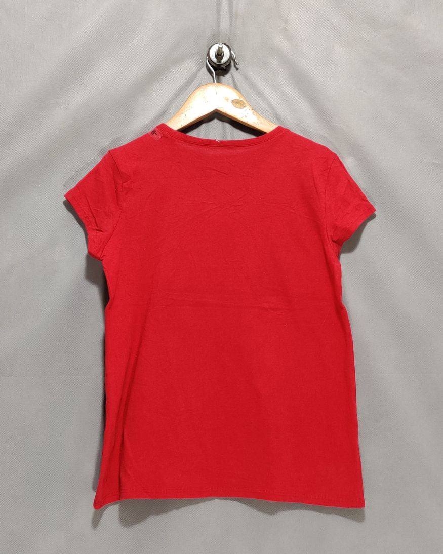 Place Red Cotton T Shirt For Years 12 Years
