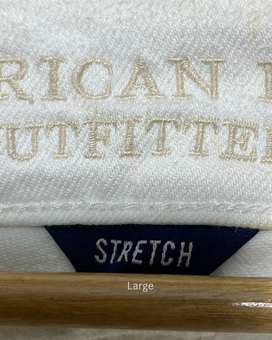 American Eagle White Jeans Short For Women Large