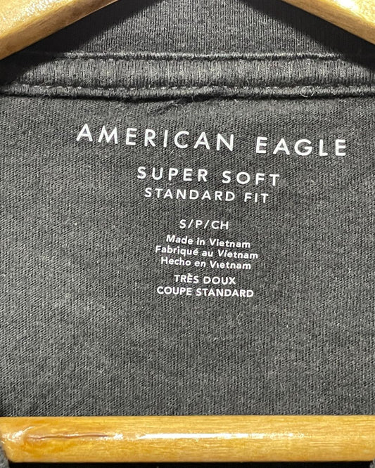 America Eagle Black Cotton T Shirt For Women S