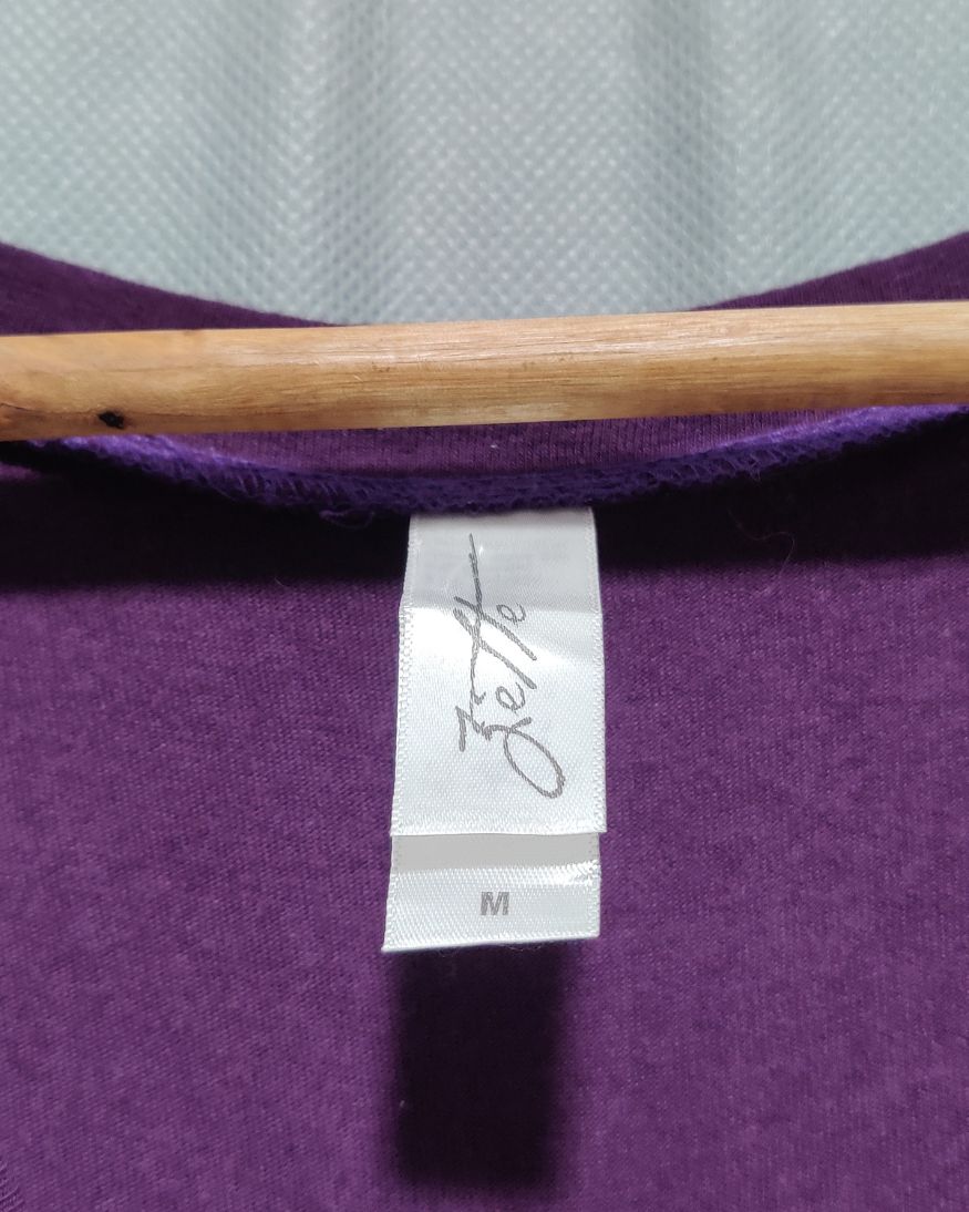 Zette Purple Cotton T Shirt For Women M