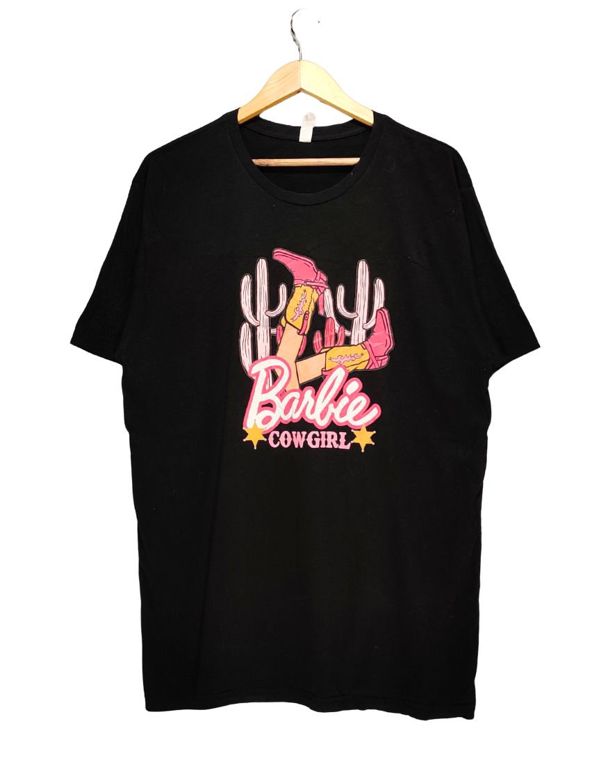 Circle Black Cotton T Shirt For Women XL