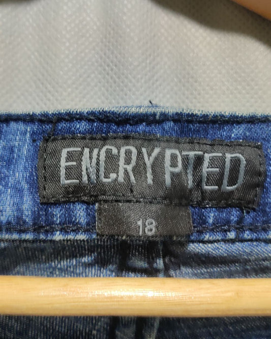 Encrypted Blue Jeans For Women L