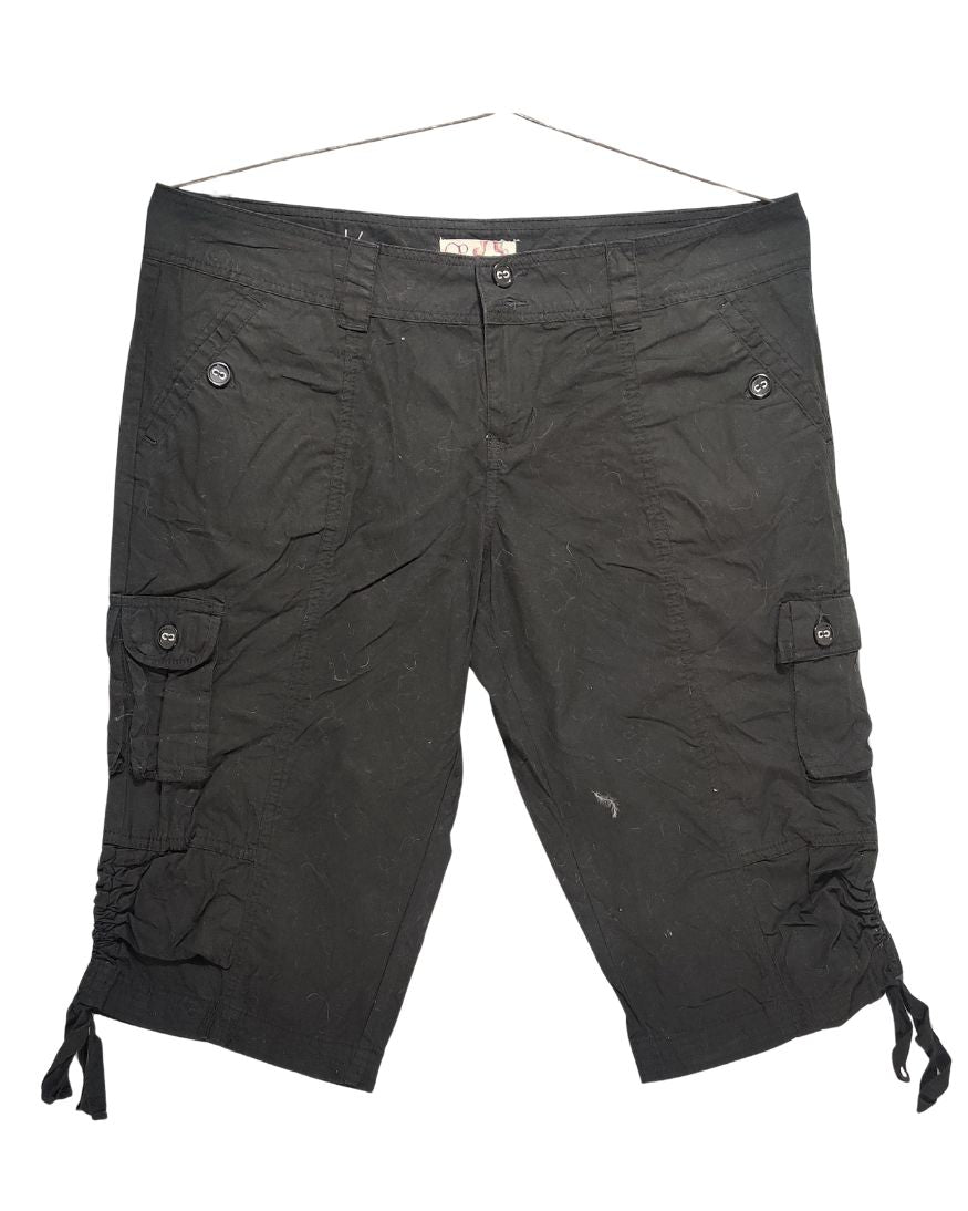 Op Black Cotton Short For Women XXL