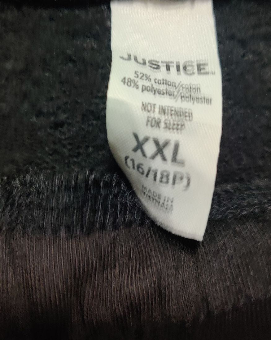 Justice Black Cotton Short For Women XL