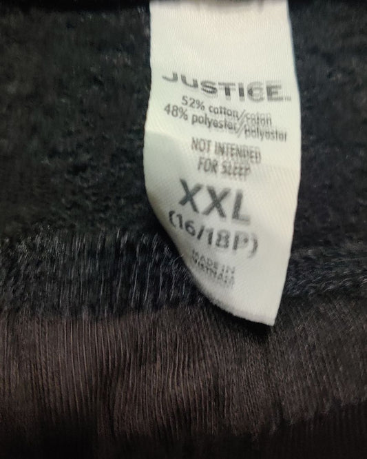 Justice Black Cotton Short For Women XL