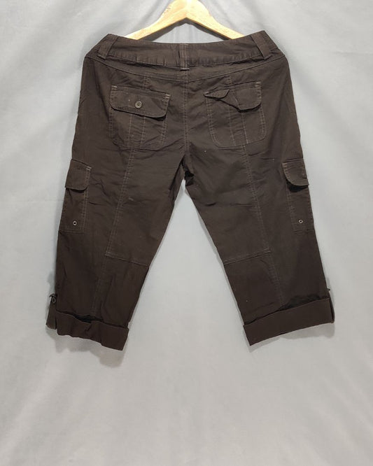 APT.9 Brown Cotton Short For Women L