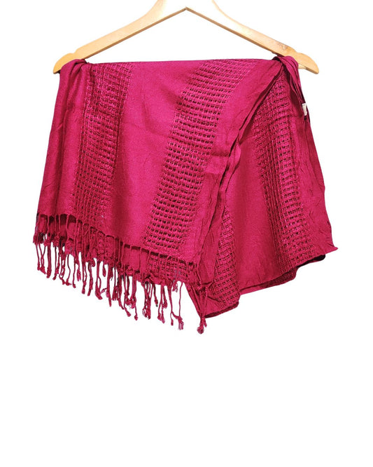 Thrift Queen Maroon Scarf For Women