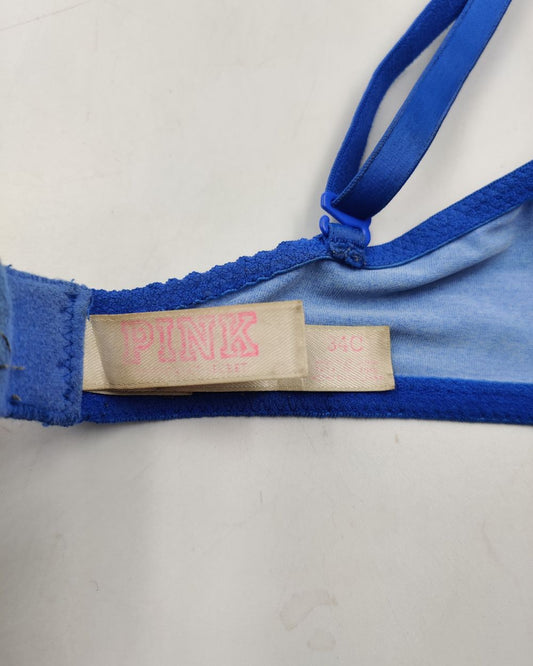 Pink Blue Bra For Women XL