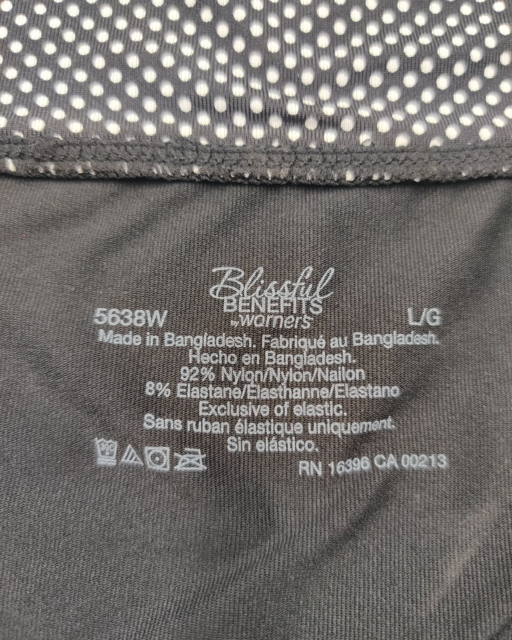 Blissful Benefits Black Underwear Women L