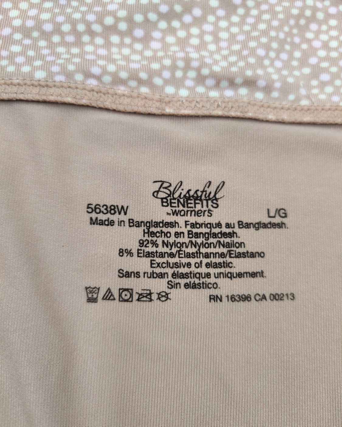 Blissful Benefits Cream Underwear Women L