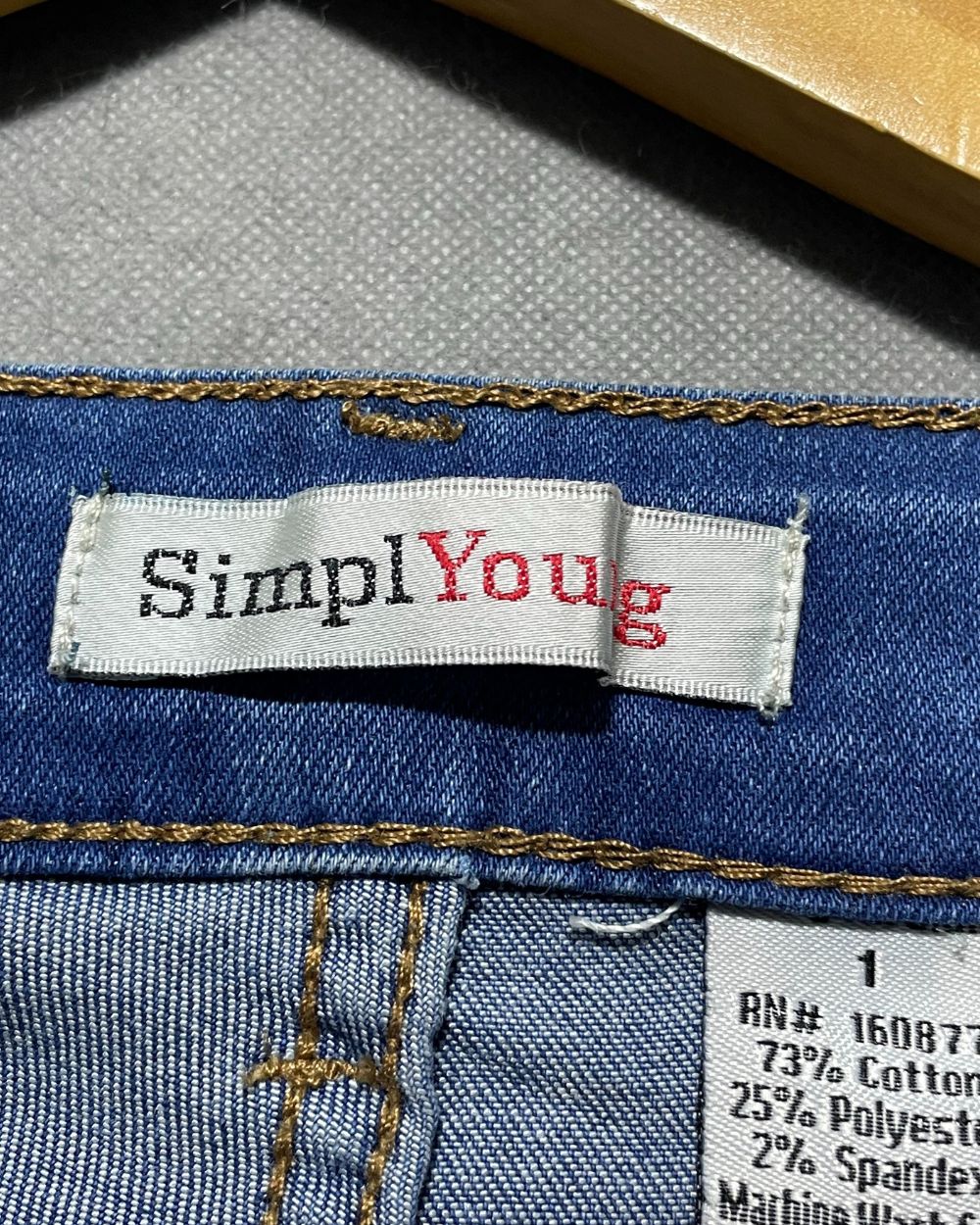 Simple Young Blue Flare Jeans For Women Small