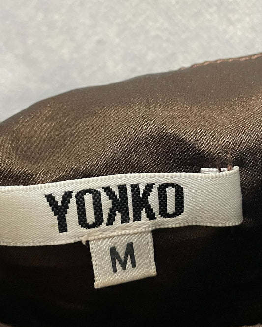 Yokko Brown Polyester For Women Tops Medium | ThriftQueen.pk