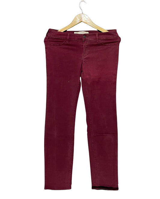 Abercrombie & Fitch Maroon Jeans For Women Large