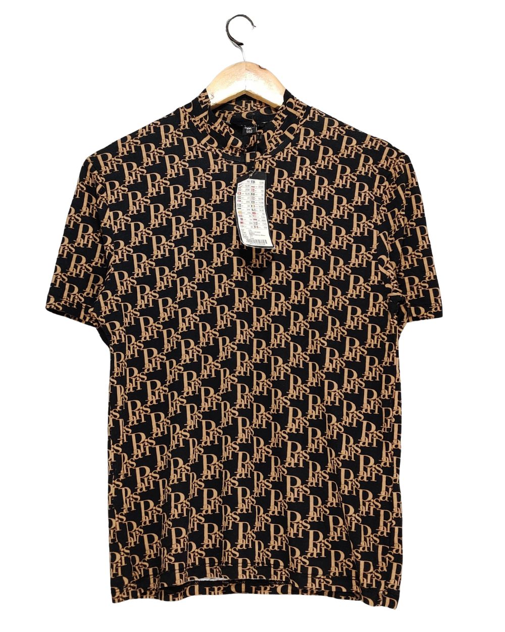 Amisu Brown Cotton T Shirt For Women Large