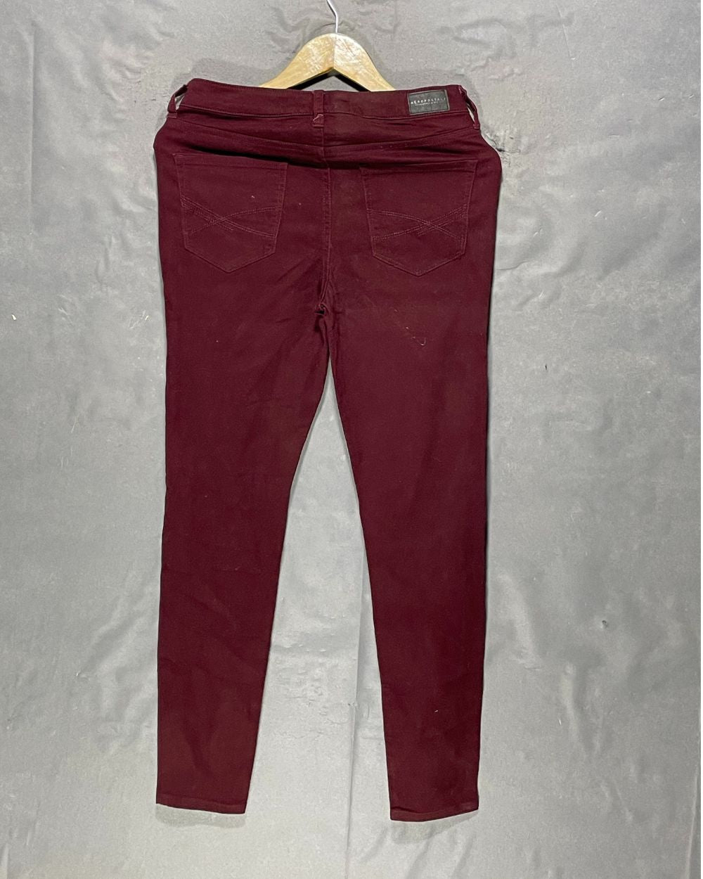 Aeropostale Maroon Jeans For Women Medium