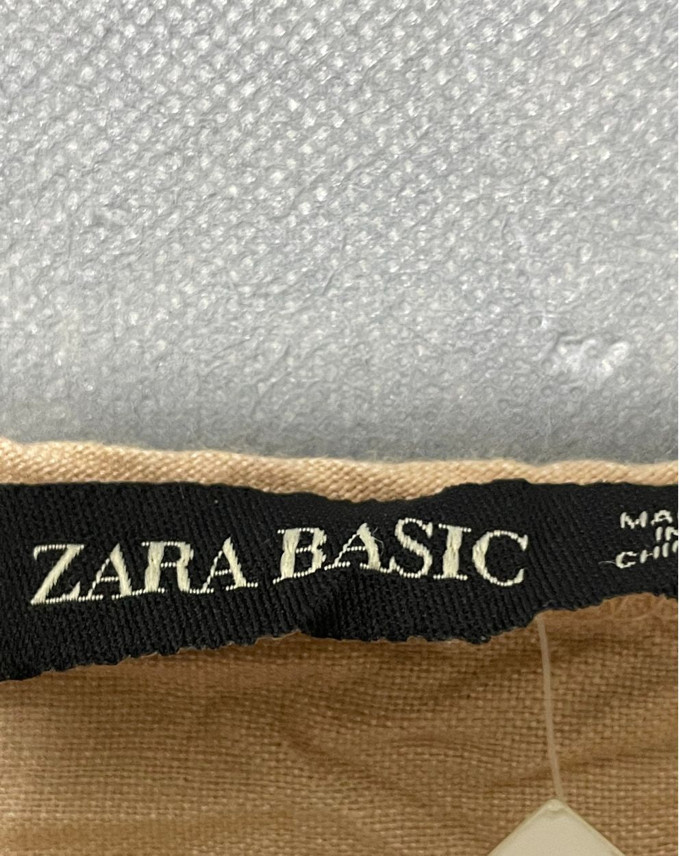 Zara Basic Cream Polyester For Women Tops Medium