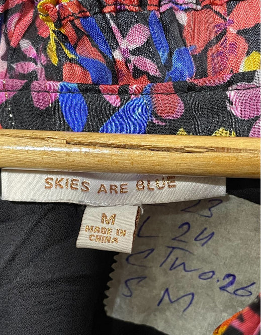 Skies Are Blue Multi Polyester For Women Tops Medium