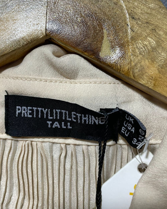 Prettylittlething Cream Polyester For Women Tops Large