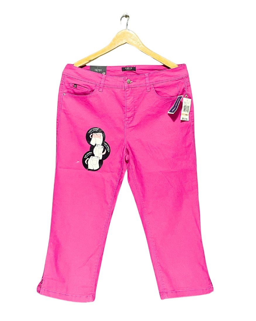 Curve Appeal Pink Jeans For Women X Large | ThriftQueen.pk
