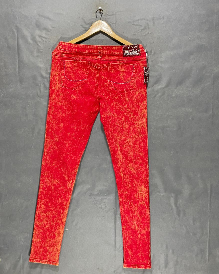 Rock Revolution Red Jeans For Women Large | ThriftQueen.pk
