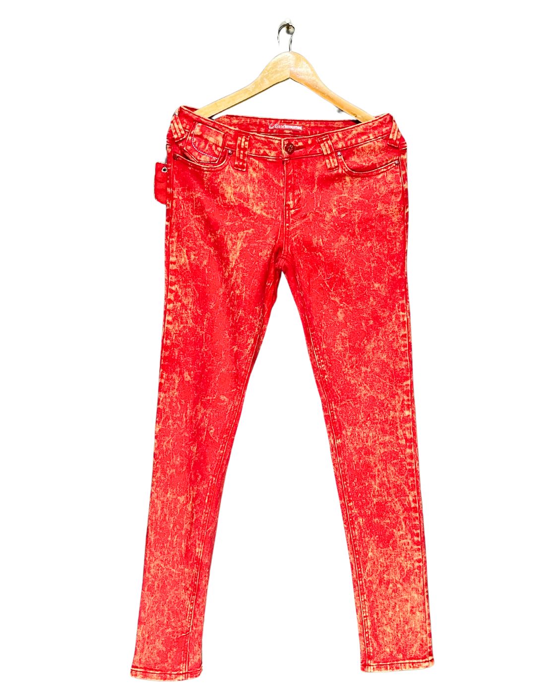 Rock Revolution Red Jeans For Women Large | ThriftQueen.pk