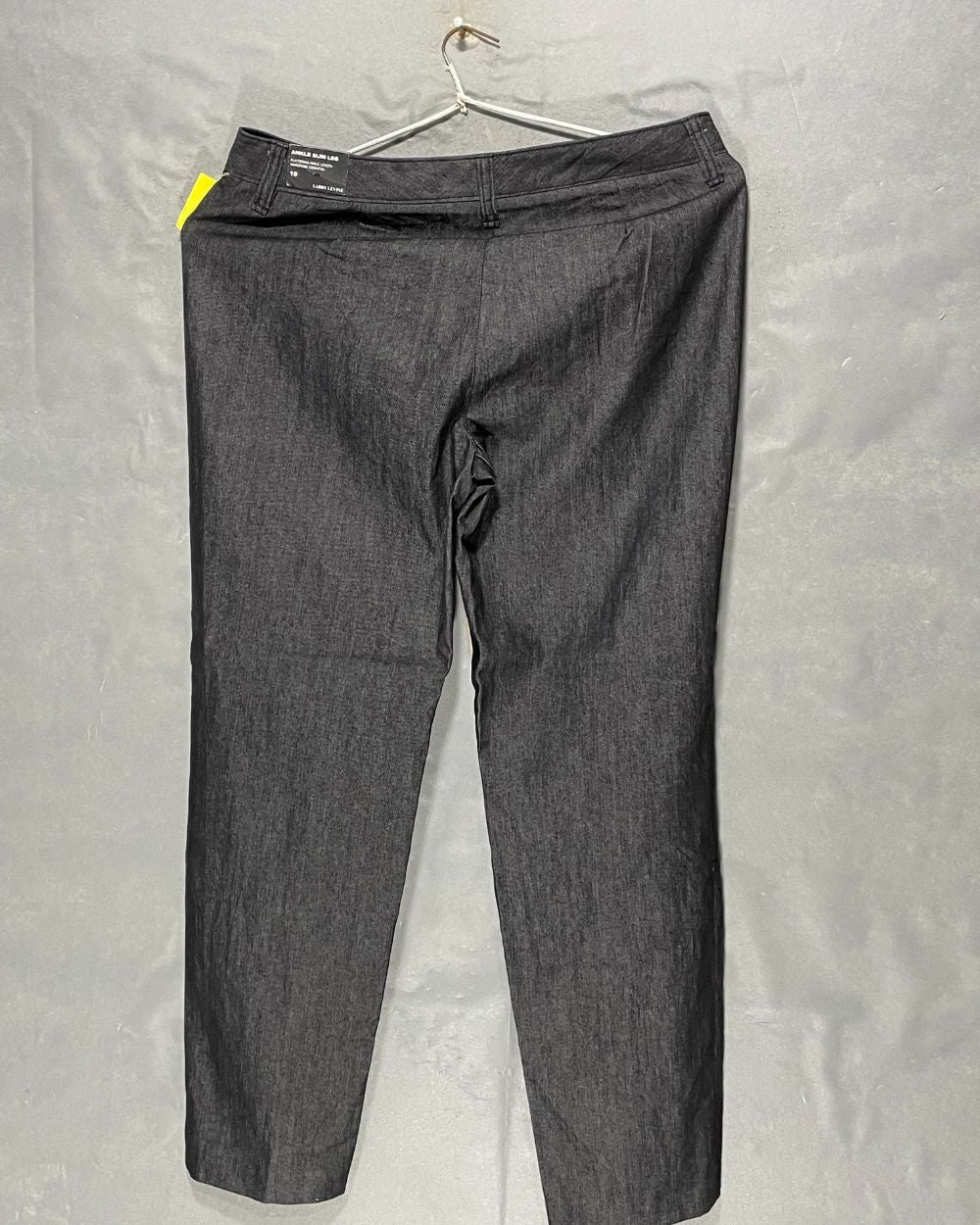 Larry Levine Gray & Cream Jeans For Women Large | ThriftQueen.pk