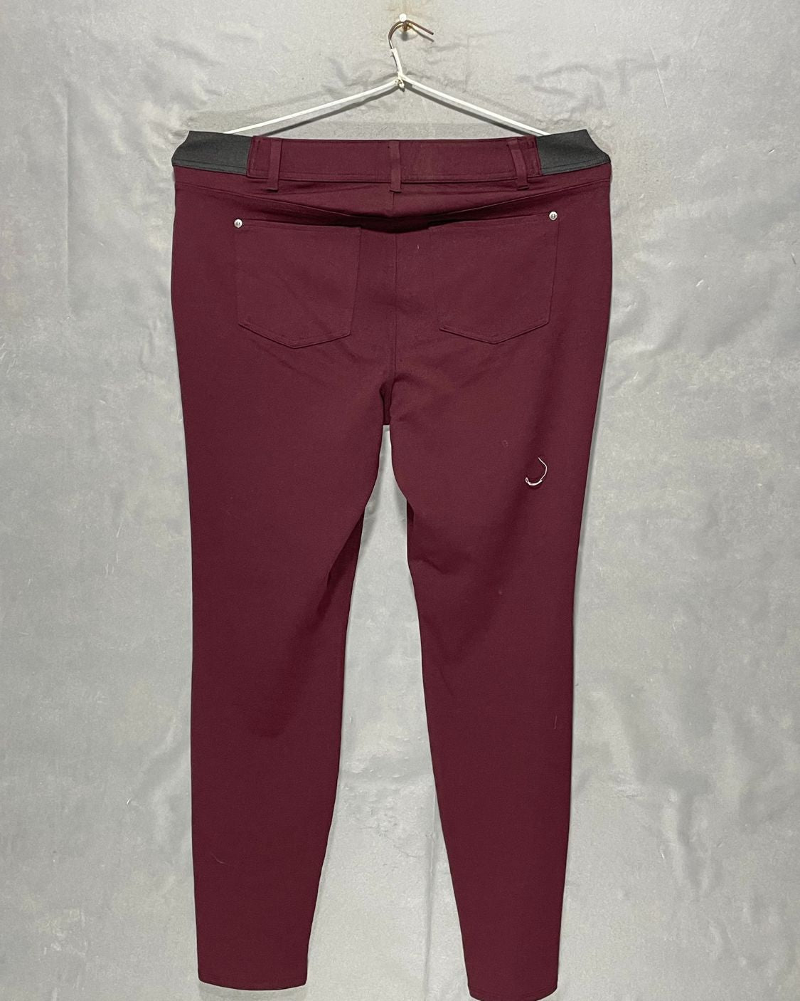 Skinny Maroon Jeans For Women X Large | ThriftQueen.pk