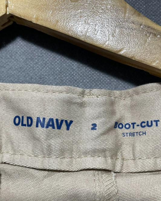 Old Navy Khaki Cotton Jeans For Women M | ThriftQueen.pk